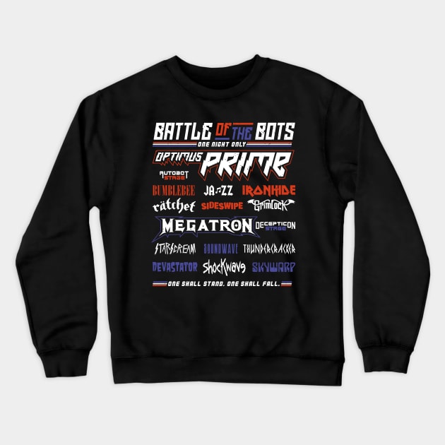 Battle of the Bots - Transformers Festival Crewneck Sweatshirt by RetroReview